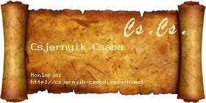 Csjernyik Csaba névjegykártya